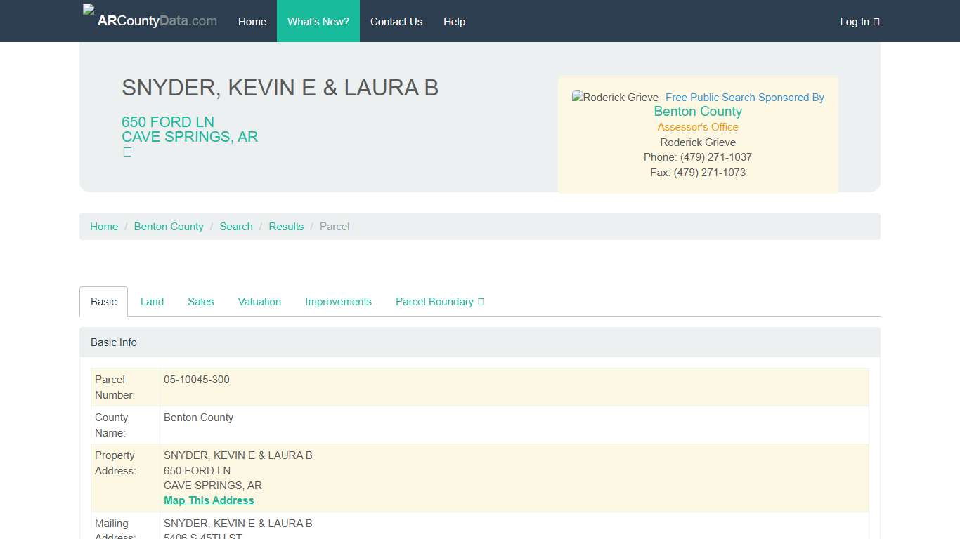 SNYDER, KEVIN E & LAURA B-05-10045-300 - ARCountyData.com
